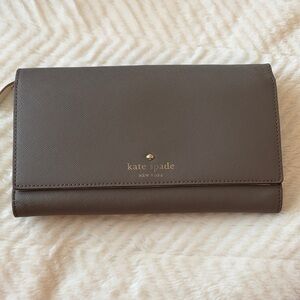 Kate Spade Dark Brown Wristlet Clutch